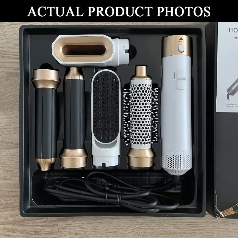 5 in 1 Hair Dryer Hot Comb Set Professional Curling Iron Hair Straightener Styling Tool for Professional Hair Dryer Household